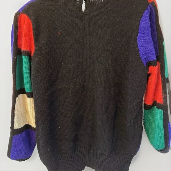 Vintage Christine Christmas Sweater Size Med With Shoulder Pads. Holiday Sweater - Picture 2 of 9